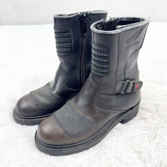 Honda Goldwing Leather Pull-On Motorcycle Boots - Picture 1 of 10